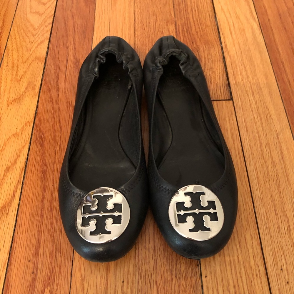 Tory Burch Black Flats